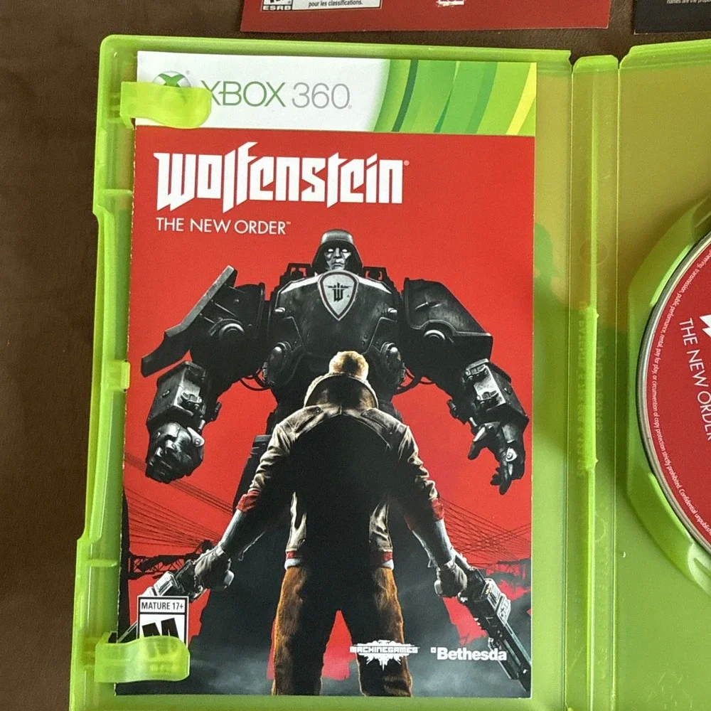 Wolfenstein The New Order Microsoft Xbox 360 CIB Manual 2014 Bethesda